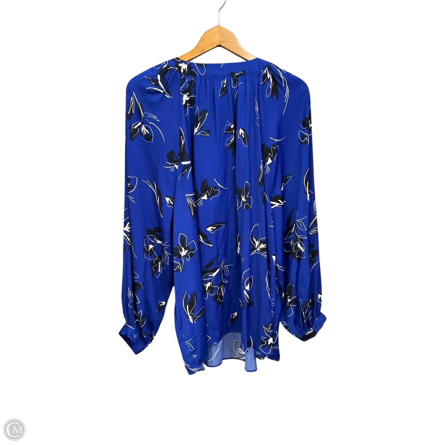 Top Long Sleeve By Nine West Apparel In Blue, Size: 3x