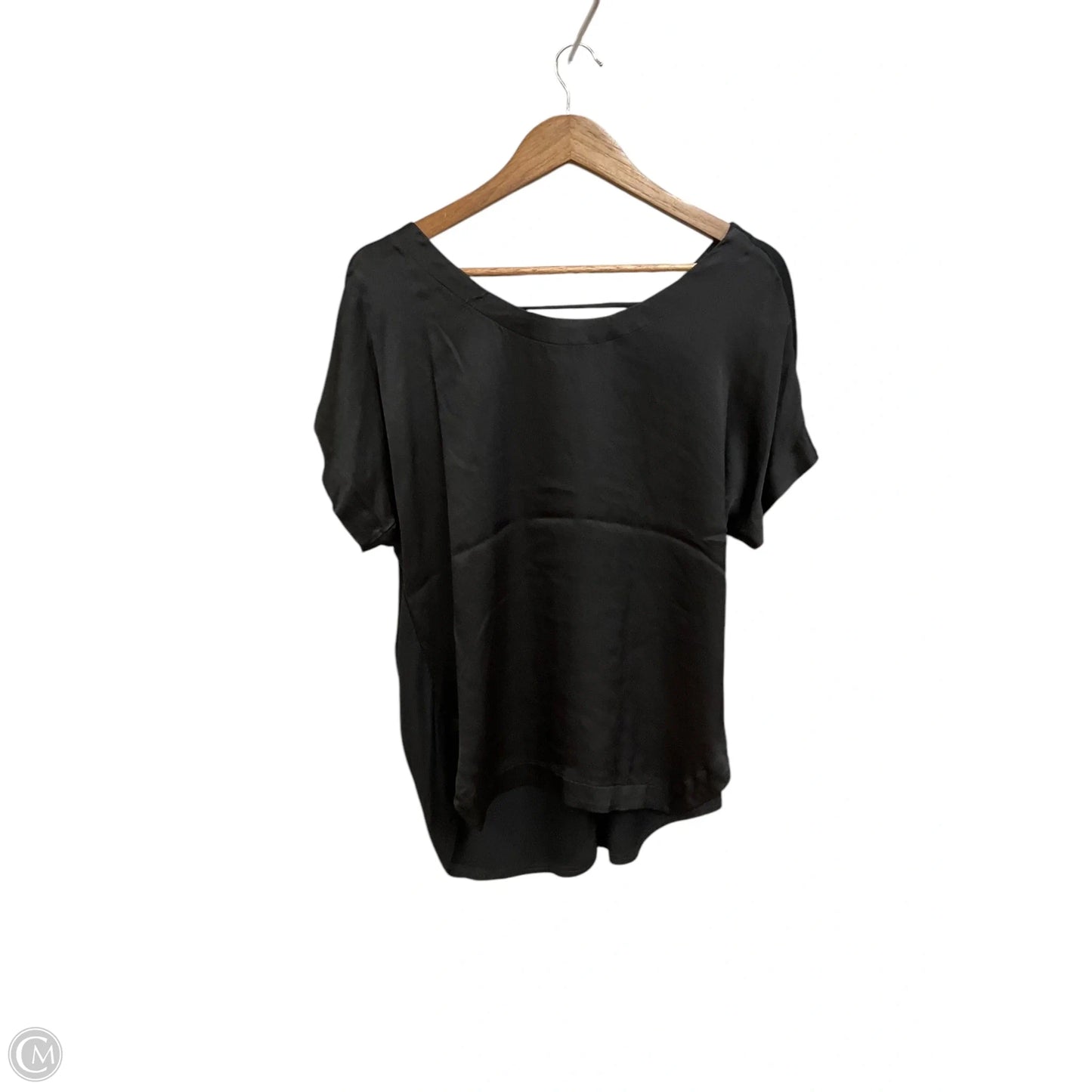 Top Short Sleeve By White House Black Market In Black, Size: M