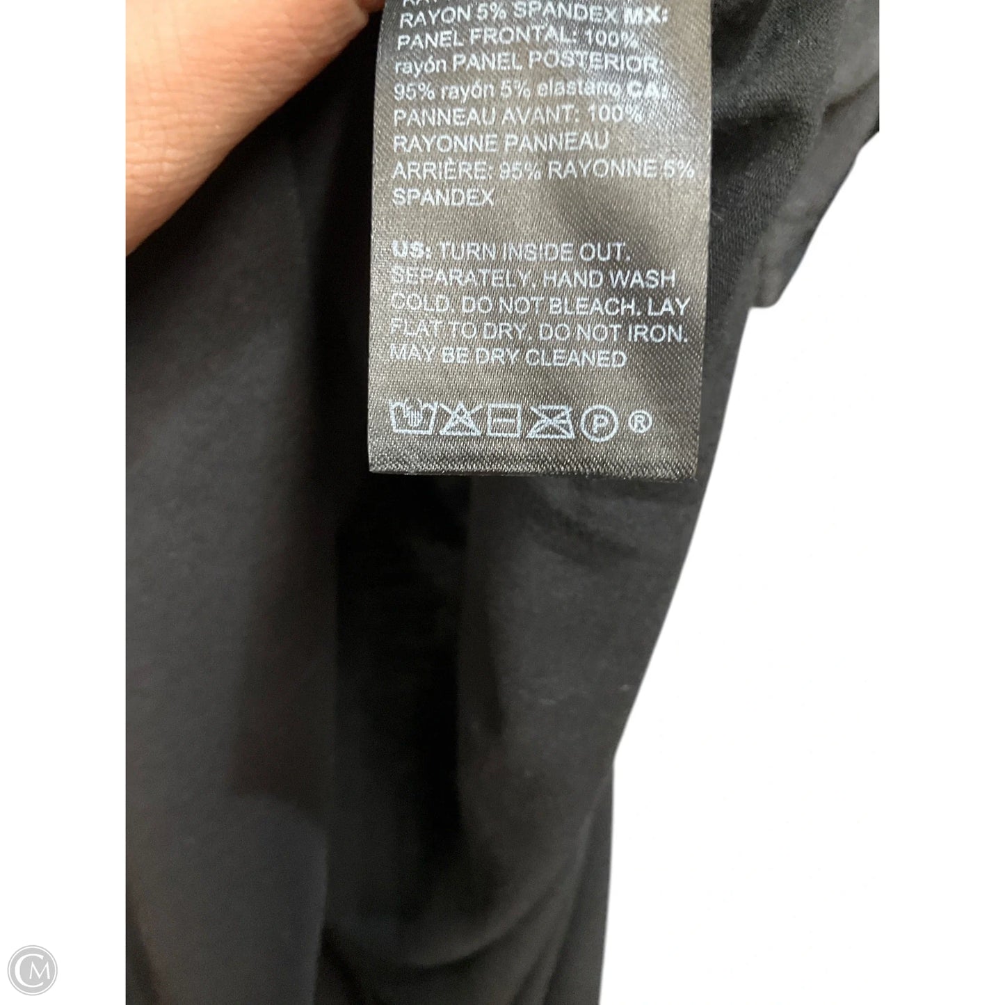 Top Short Sleeve By White House Black Market In Black, Size: M