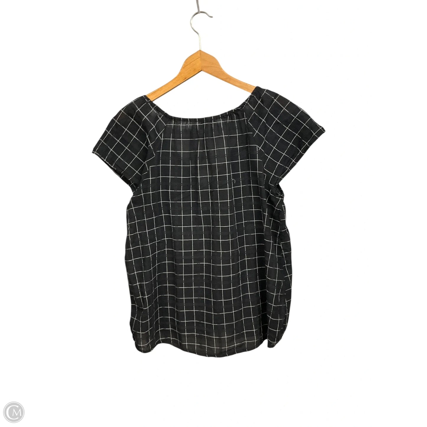 Top Short Sleeve By Sanctuary In Black & White, Size: L