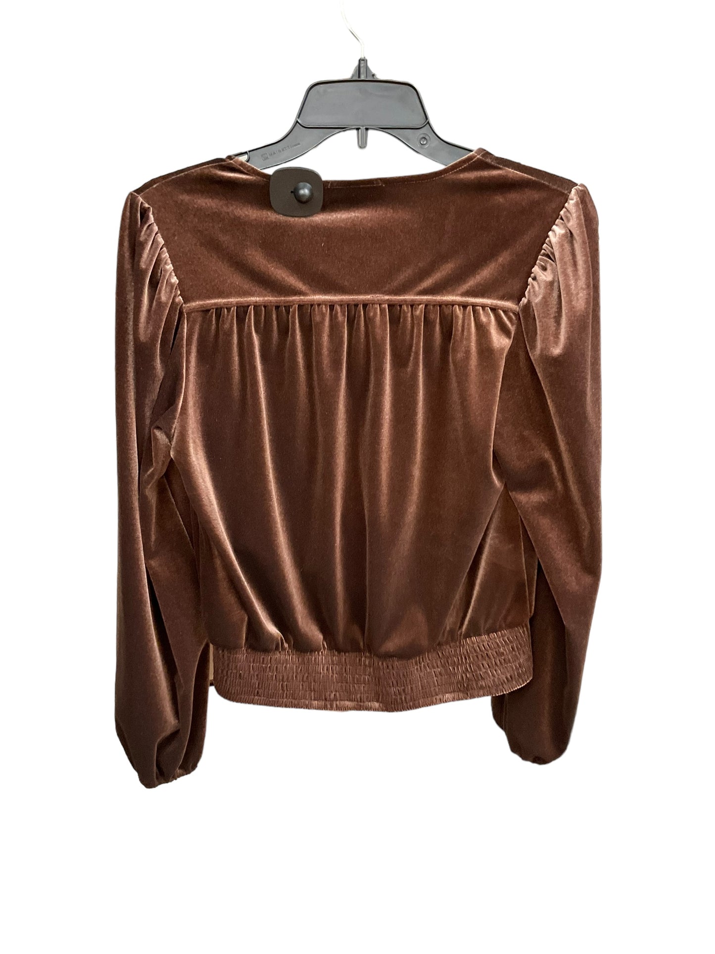 Brown Top Long Sleeve Cma, Size Xs