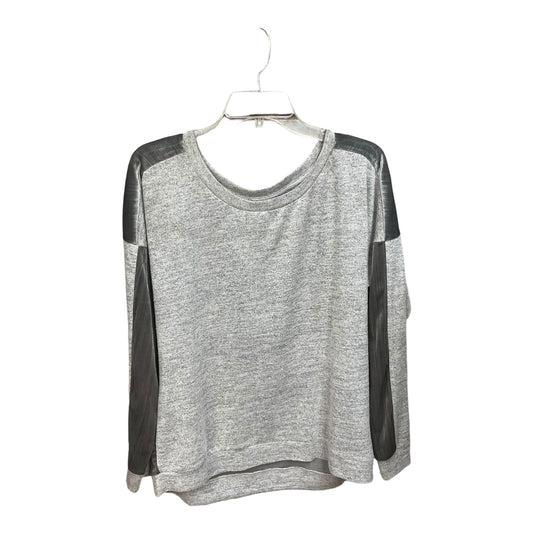 Top Long Sleeve By Hannah In Grey, Size: L