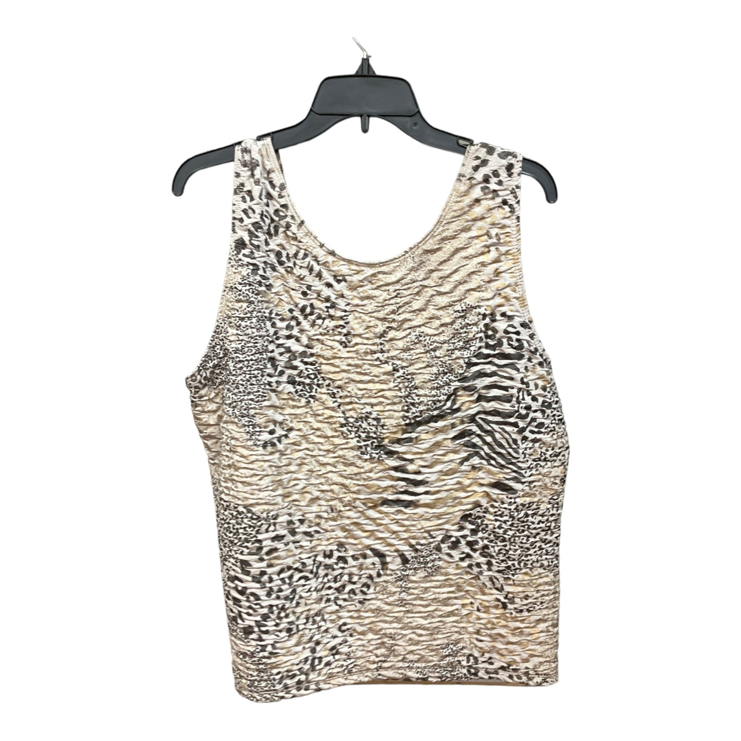 Animal Print Top Sleeveless Basic Cj Banks, Size 1x