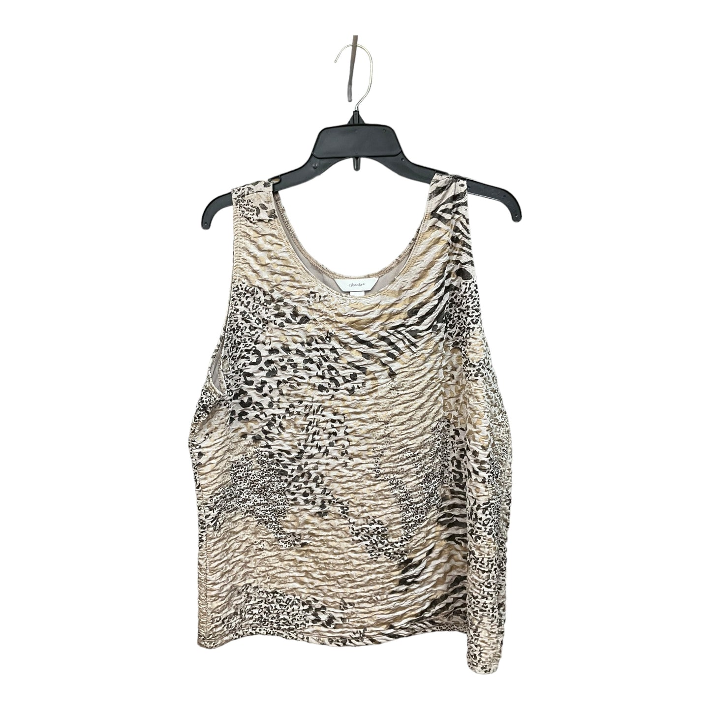 Animal Print Top Sleeveless Basic Cj Banks, Size 1x