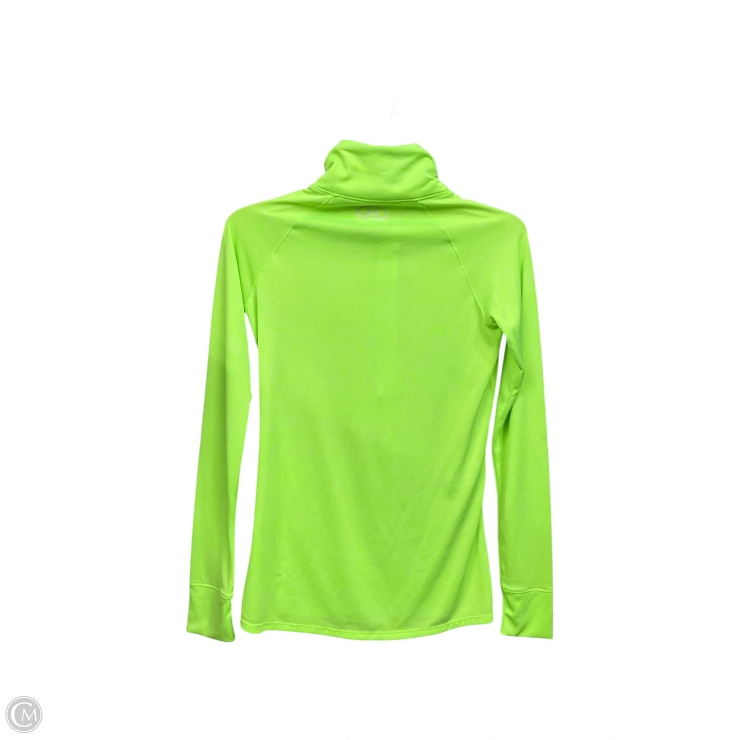 Athletic Top Long Sleeve Collar By Under Armour In Green, Size: Xs