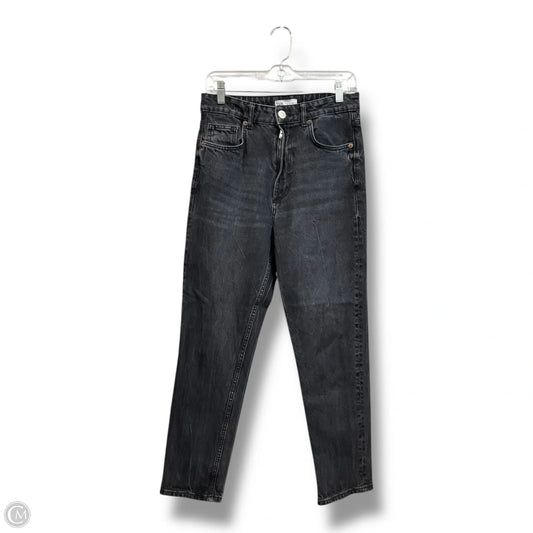Jeans Straight By Zara In Black Denim, Size: 6
