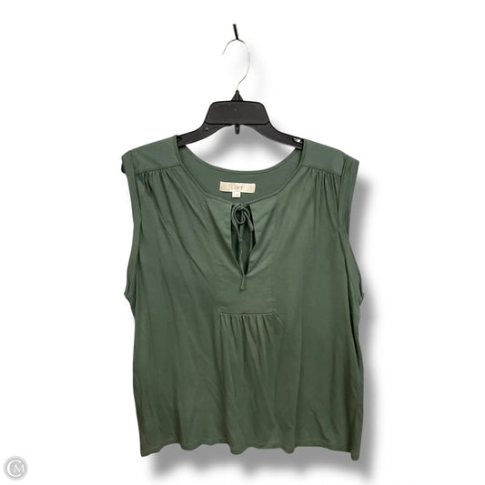 Top Sleeveless Basic By Loft In Green, Size: Xl