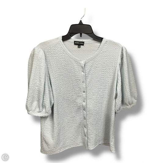 Top Short Sleeve Basic By Clothes Mentor In Blue, Size: L