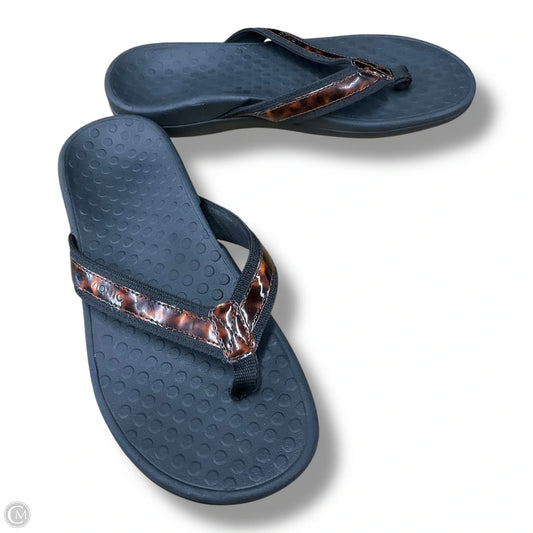 Sandals Flip Flops By Vionic In Black, Size: 8