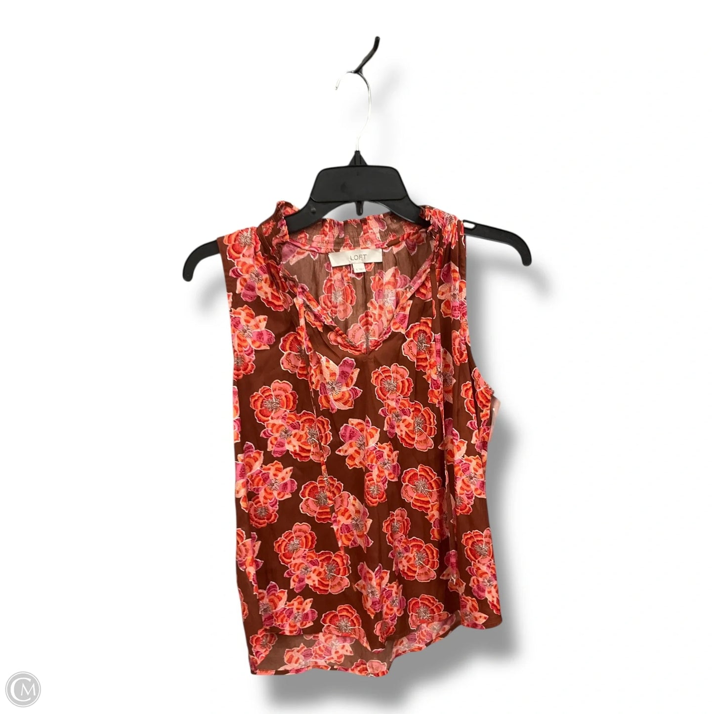 Blouse Sleeveless By Loft In Floral Print, Size: S
