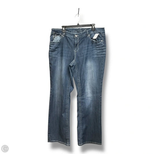 Jeans Boot Cut By Seven 7 In Blue Denim, Size: 20