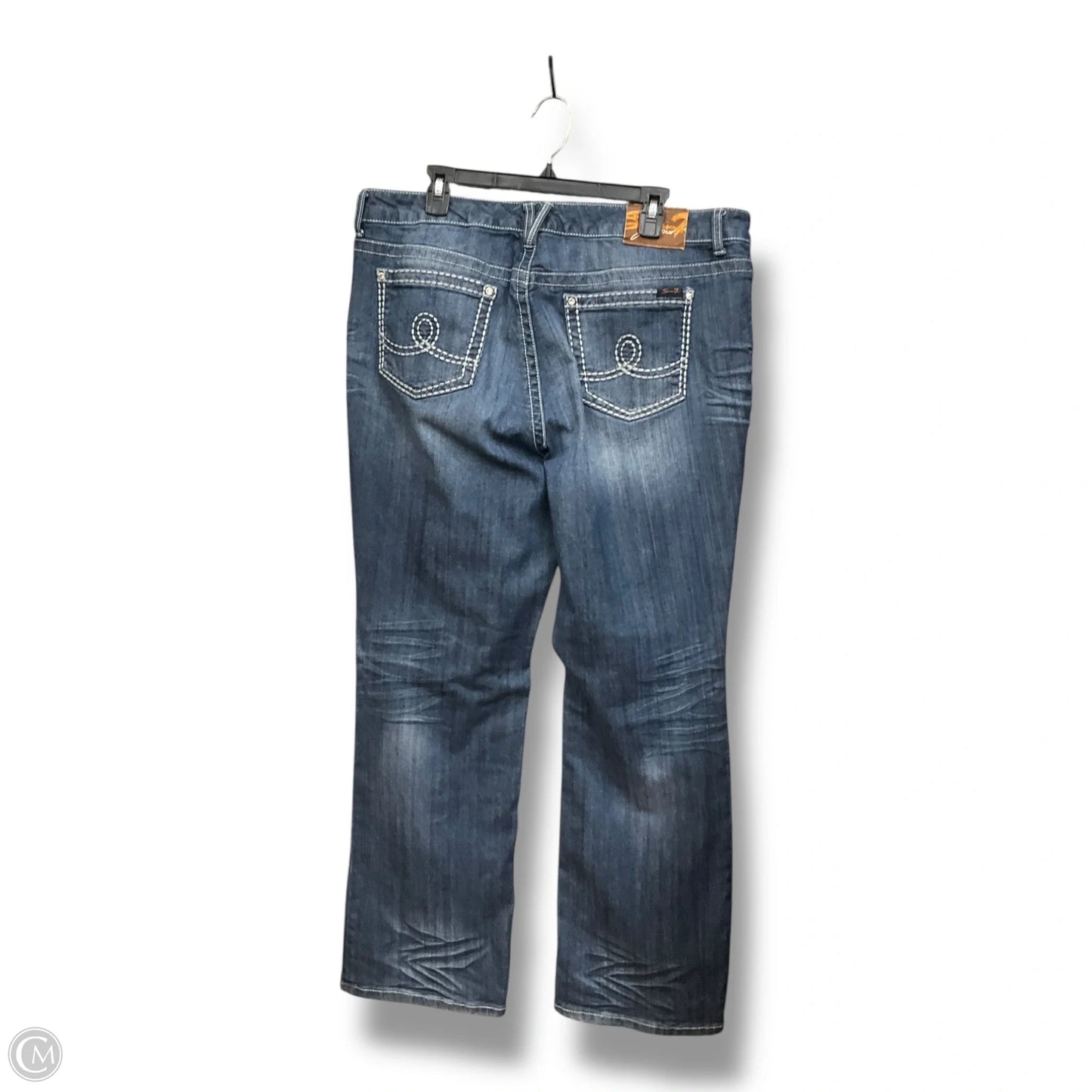 Jeans Boot Cut By Seven 7 In Blue Denim, Size: 20