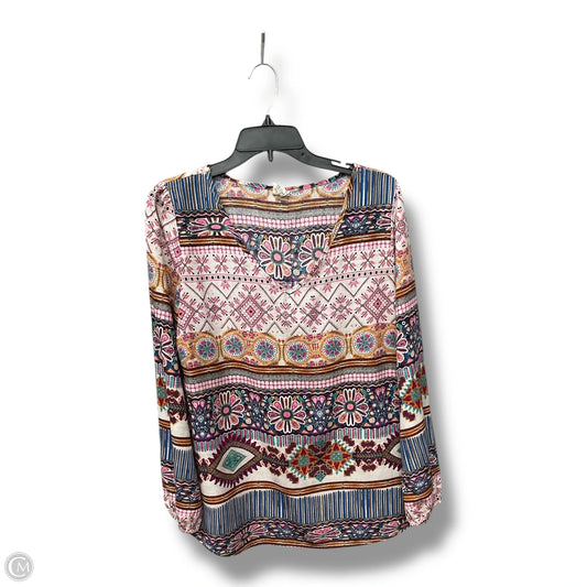 Top Long Sleeve By Pink Owl In Multi-colored, Size: L