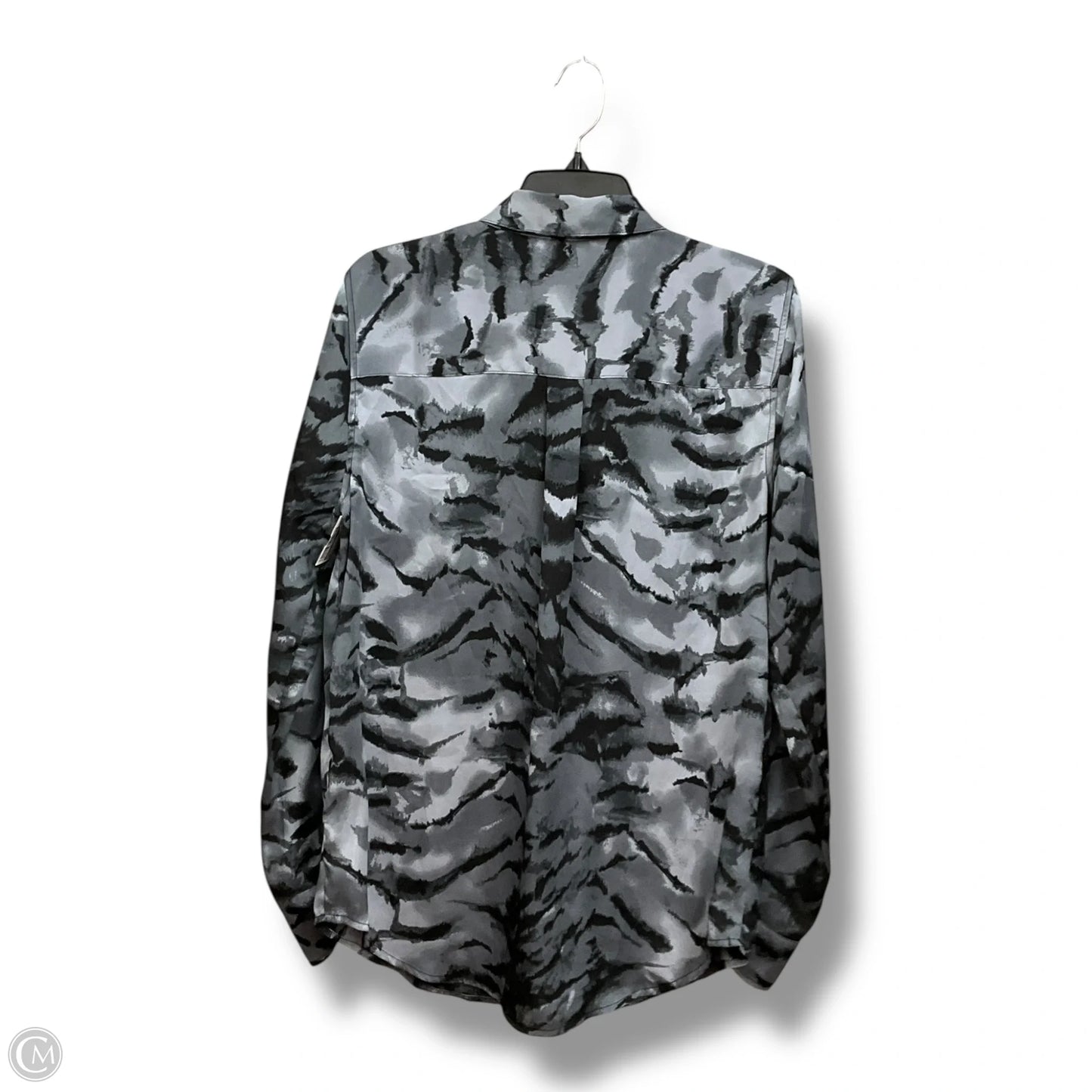 Blouse Long Sleeve By Premise Studio In Grey, Size: L