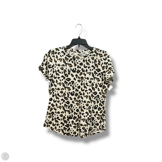 Top Short Sleeve By Banana Republic In Animal Print, Size: Xs