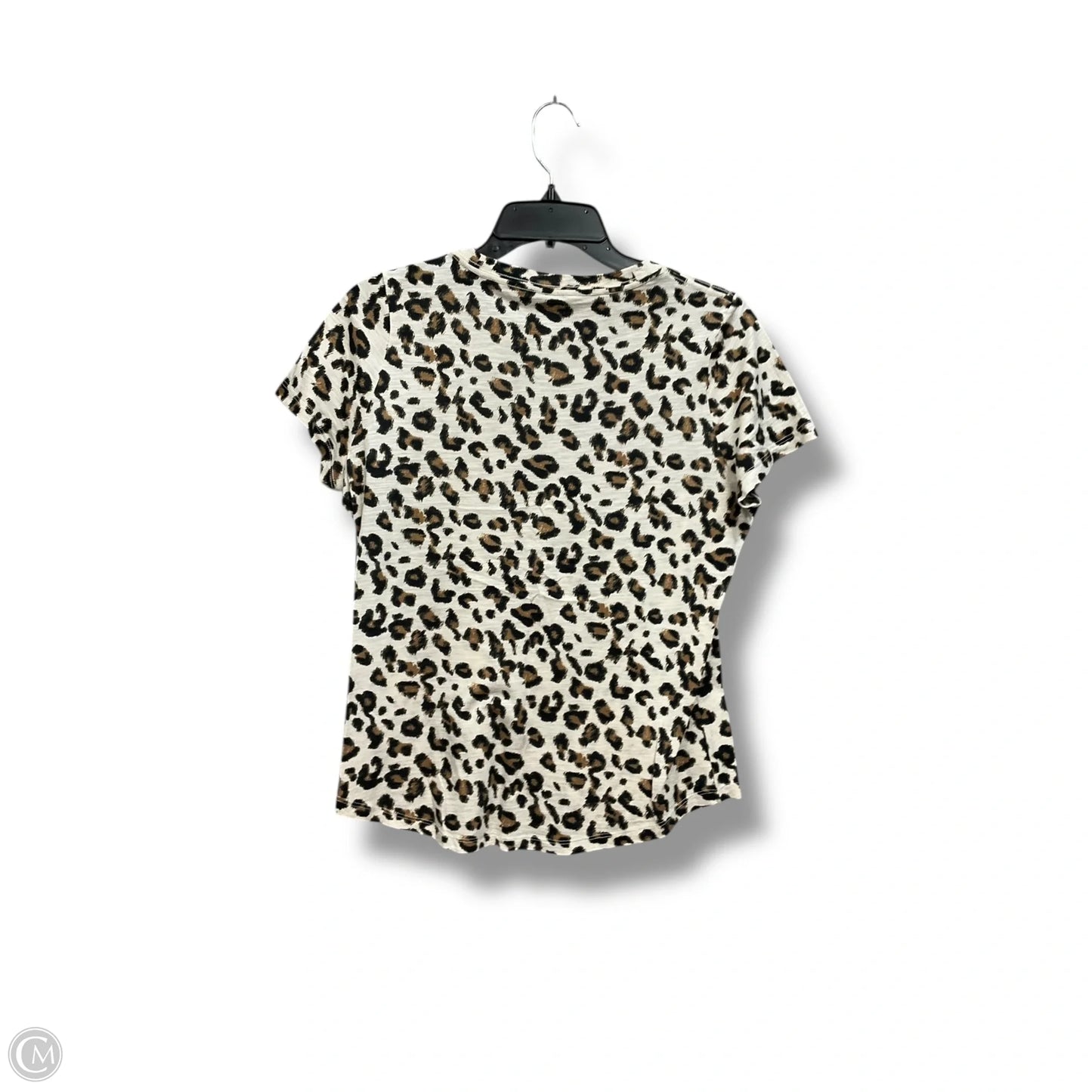Top Short Sleeve By Banana Republic In Animal Print, Size: Xs