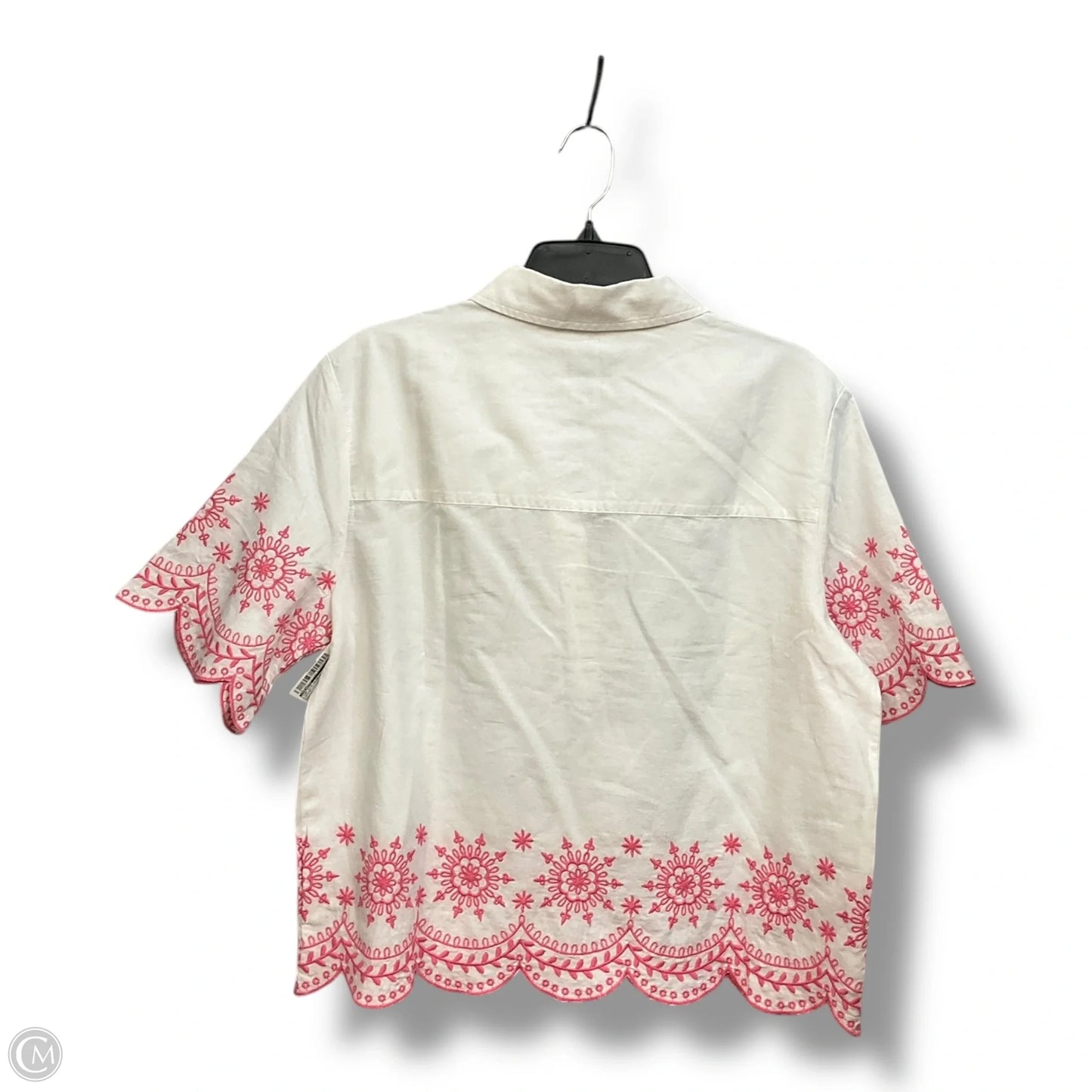 Top 3/4 Sleeve By Talbots In White, Size: L