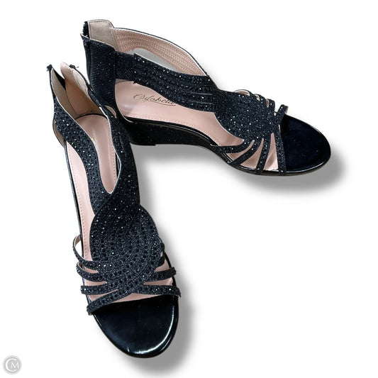 Shoes Heels Wedge By Clothes Mentor In Black, Size: 7.5
