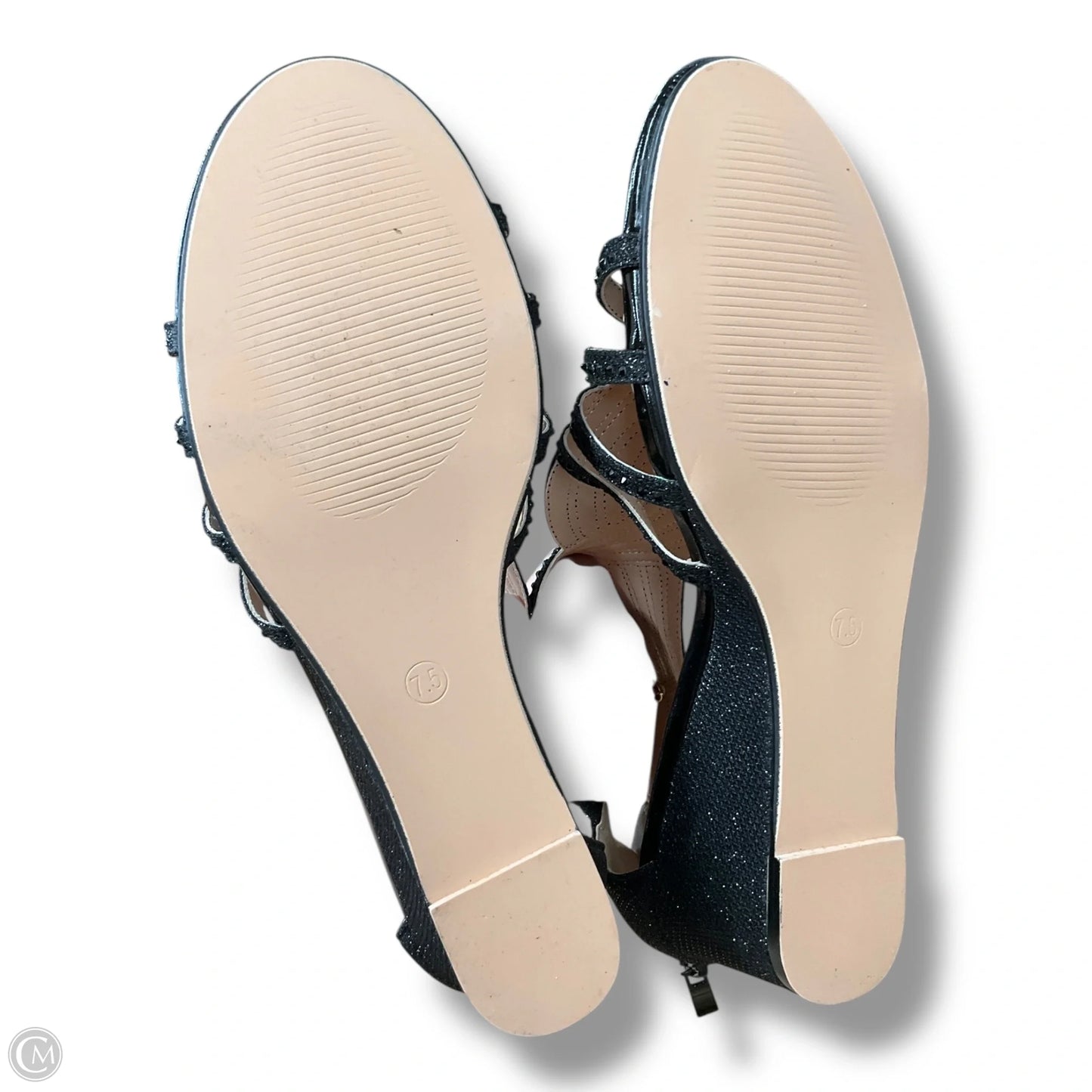 Shoes Heels Wedge By Clothes Mentor In Black, Size: 7.5