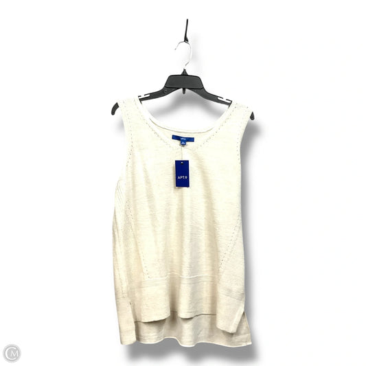 Top Sleeveless Basic By Apt 9 In Cream, Size: Xl