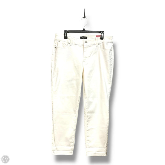 Jeans Boyfriend By Talbots In White Denim, Size: 12p