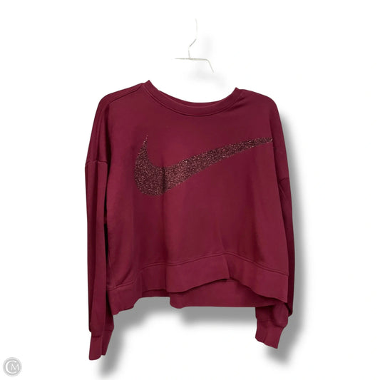 Sweatshirt Crewneck By Nike Apparel In Maroon, Size: L