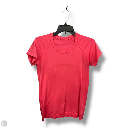 Athletic Top Long Sleeve Crewneck By Lululemon In Pink, Size: M