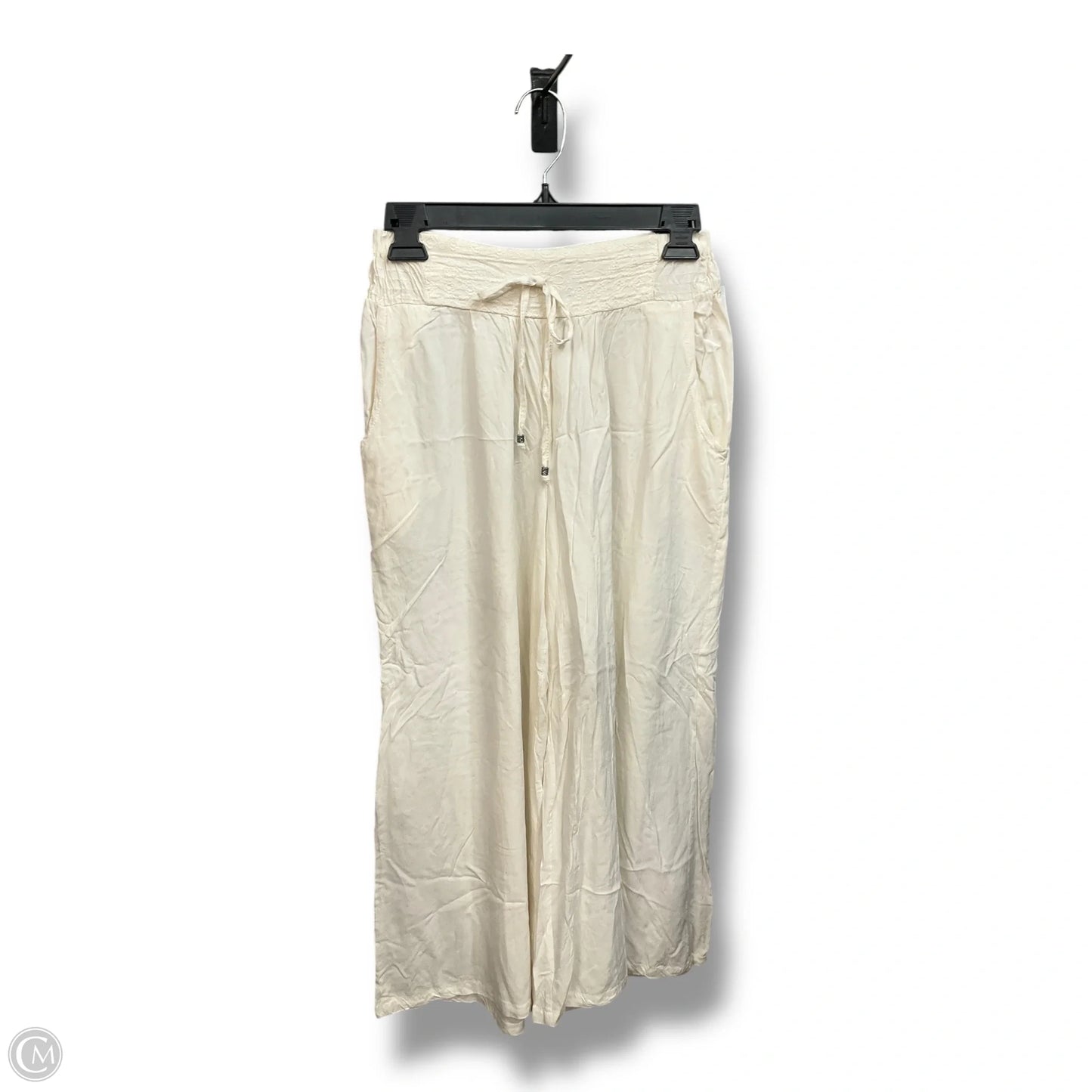 Pants Wide Leg By Angie In Cream, Size: S