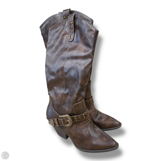 Boots Western By Forever In Brown, Size: 10