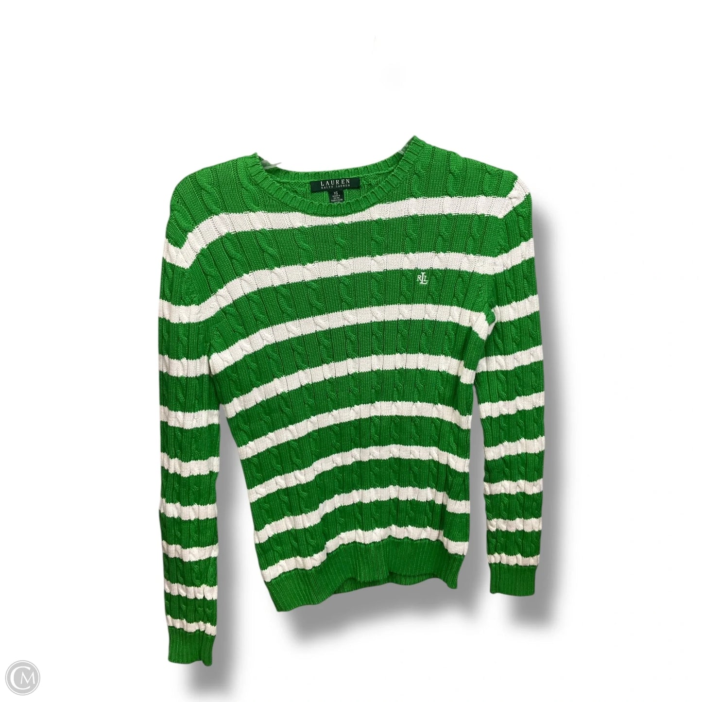 Sweater By Lauren By Ralph Lauren In Green, Size: Xs