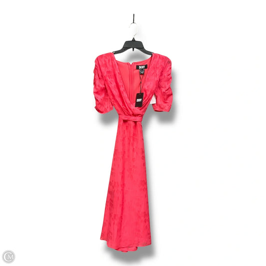 Dress Casual Midi By Dkny In Pink, Size: S