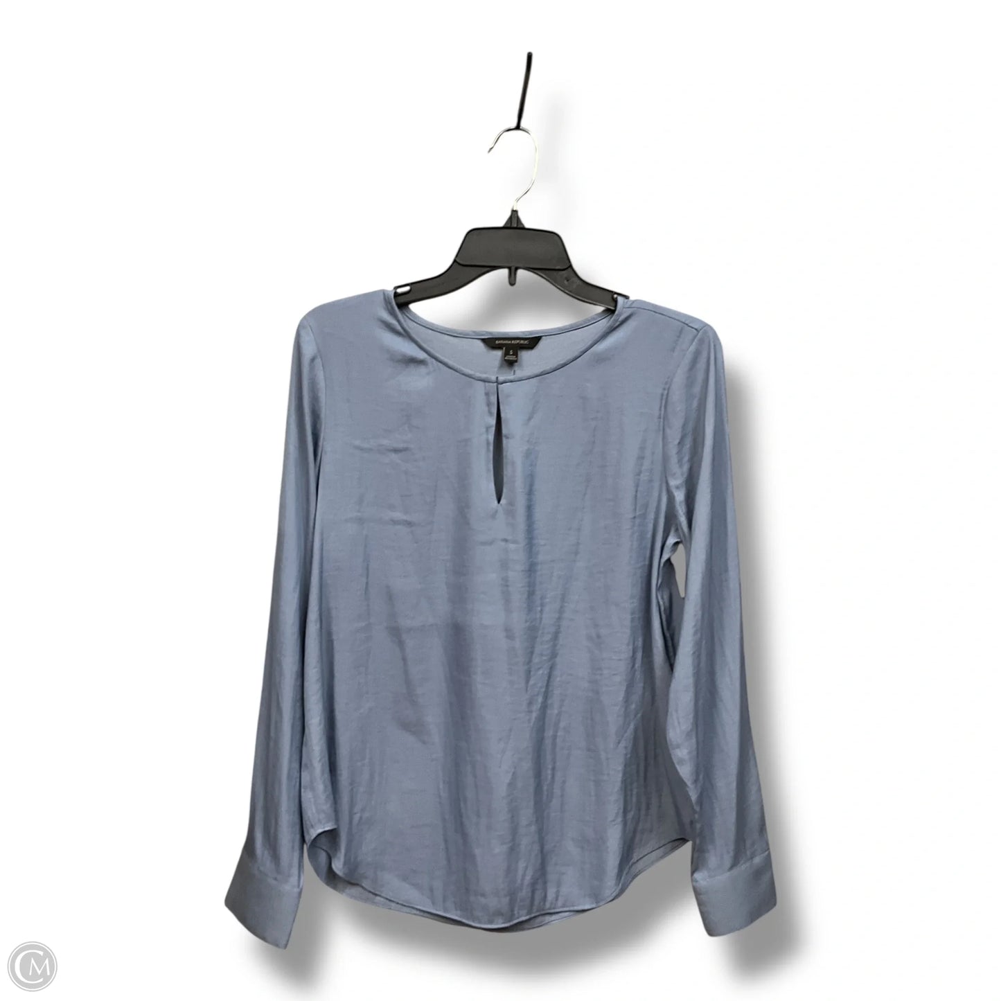Blouse Long Sleeve By Banana Republic In Blue, Size: S