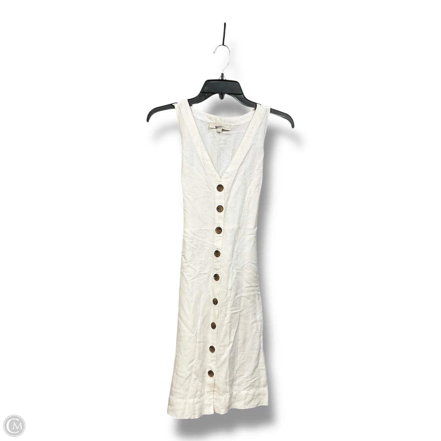 Dress Casual Midi By Loft In White, Size: Sp