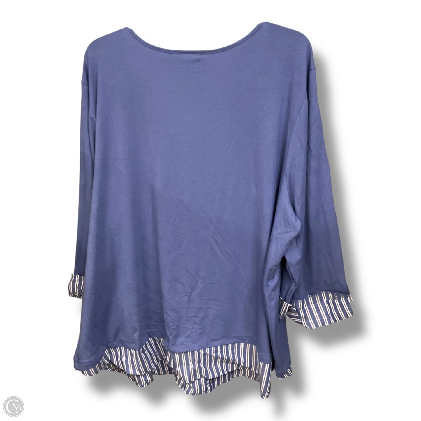 Top Long Sleeve By Catherines In Blue, Size: 3x