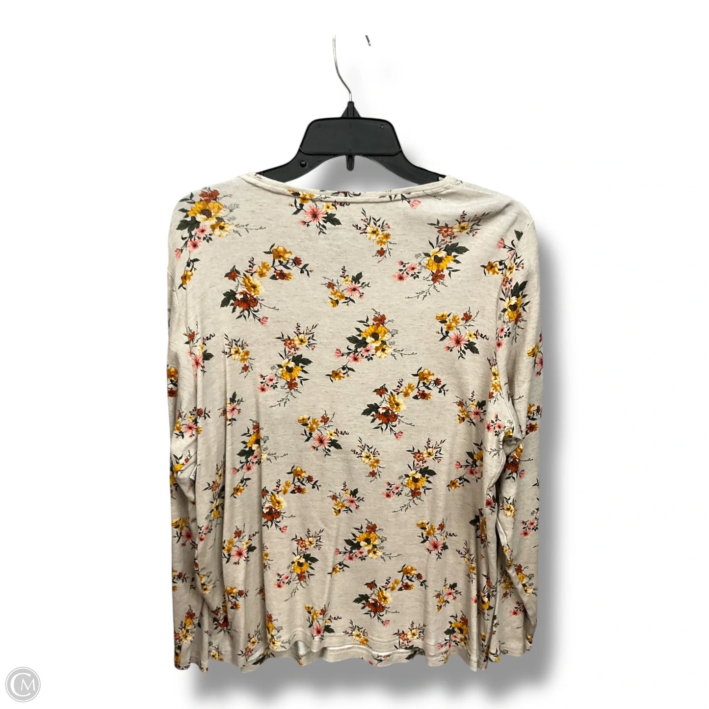 Top Long Sleeve By Croft And Barrow In Floral Print, Size: 1x