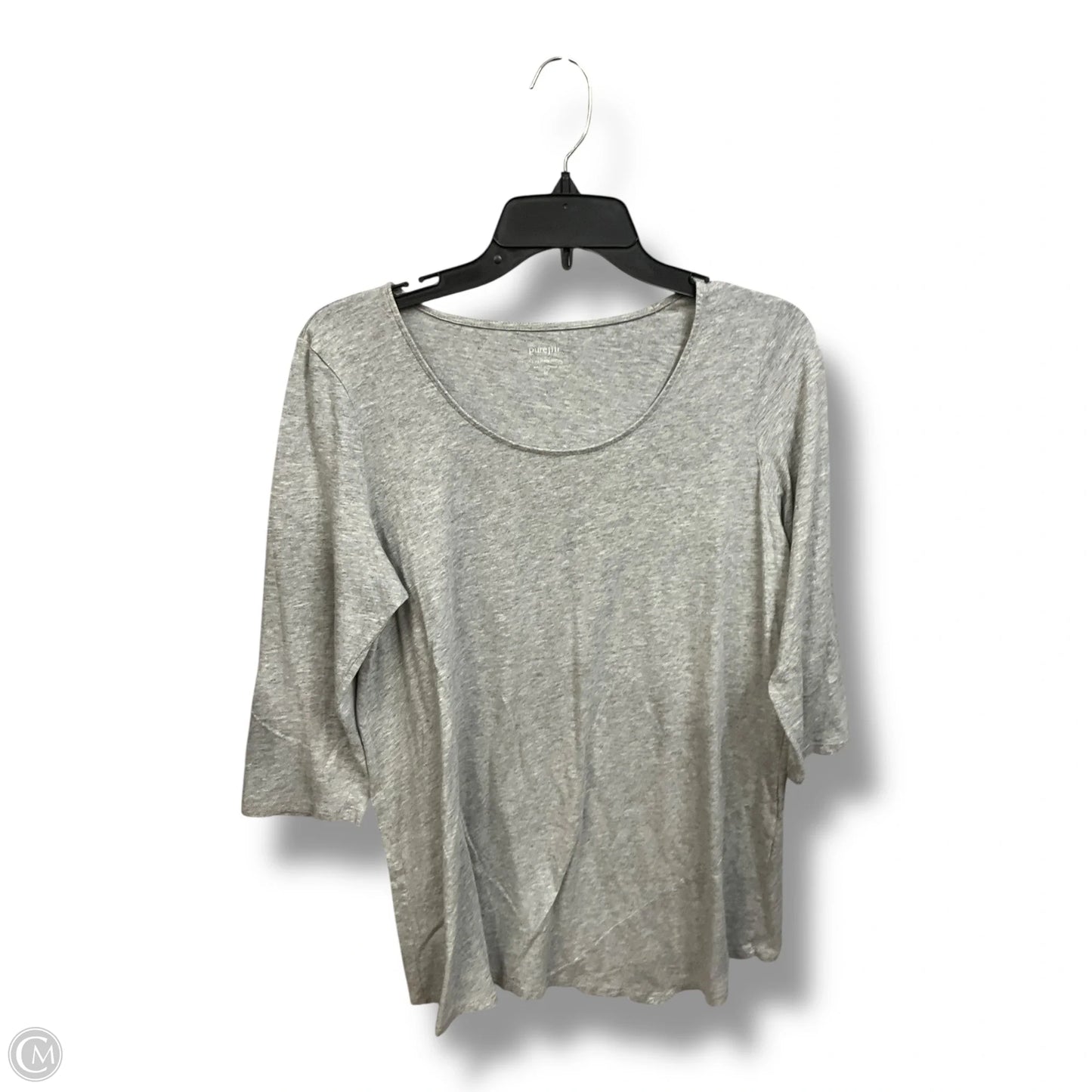 Top Long Sleeve By Talbots In Silver, Size: 1x