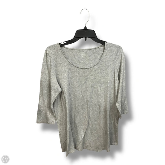 Top Long Sleeve By Talbots In Silver, Size: 1x