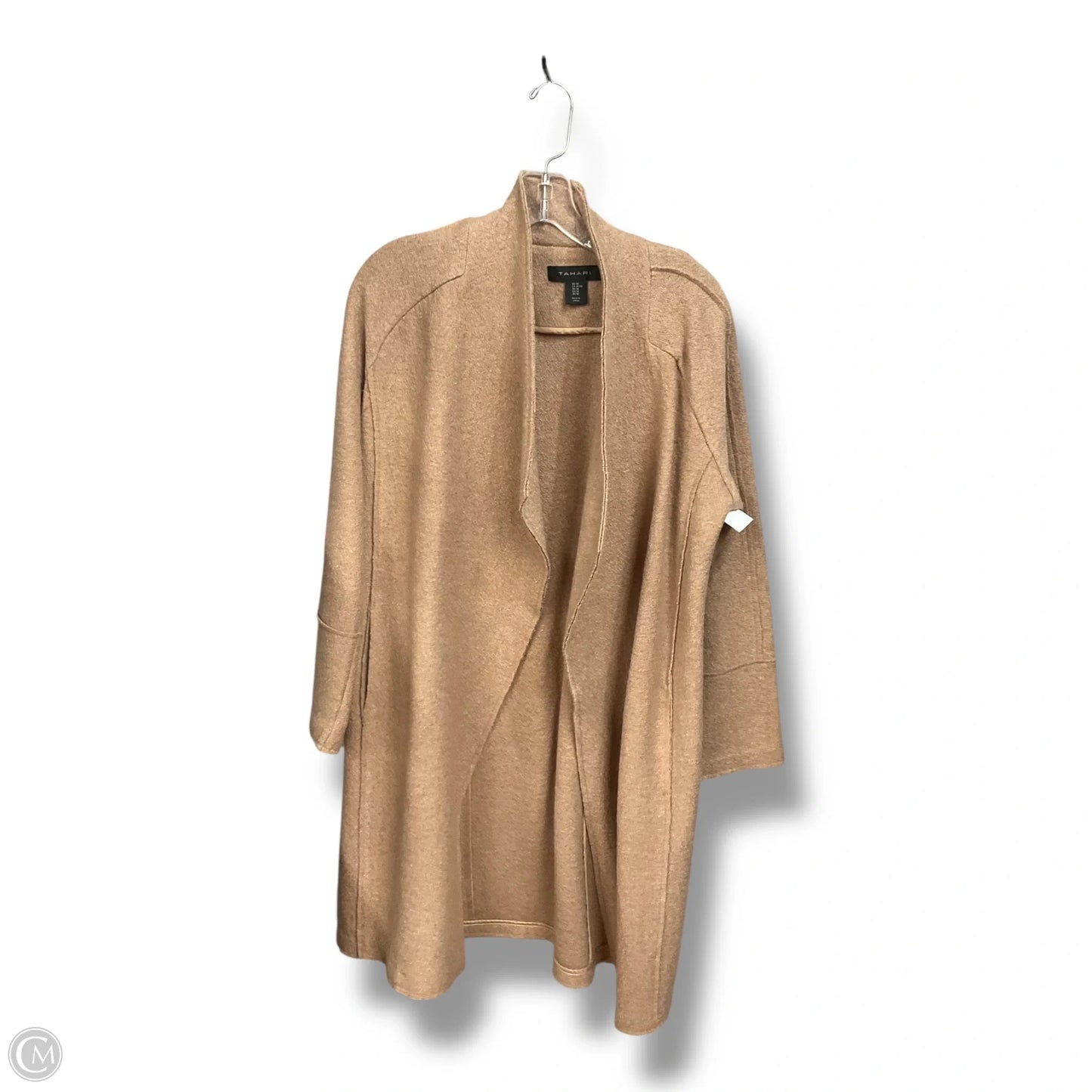 Coat Wool By Tahari In Brown, Size: M