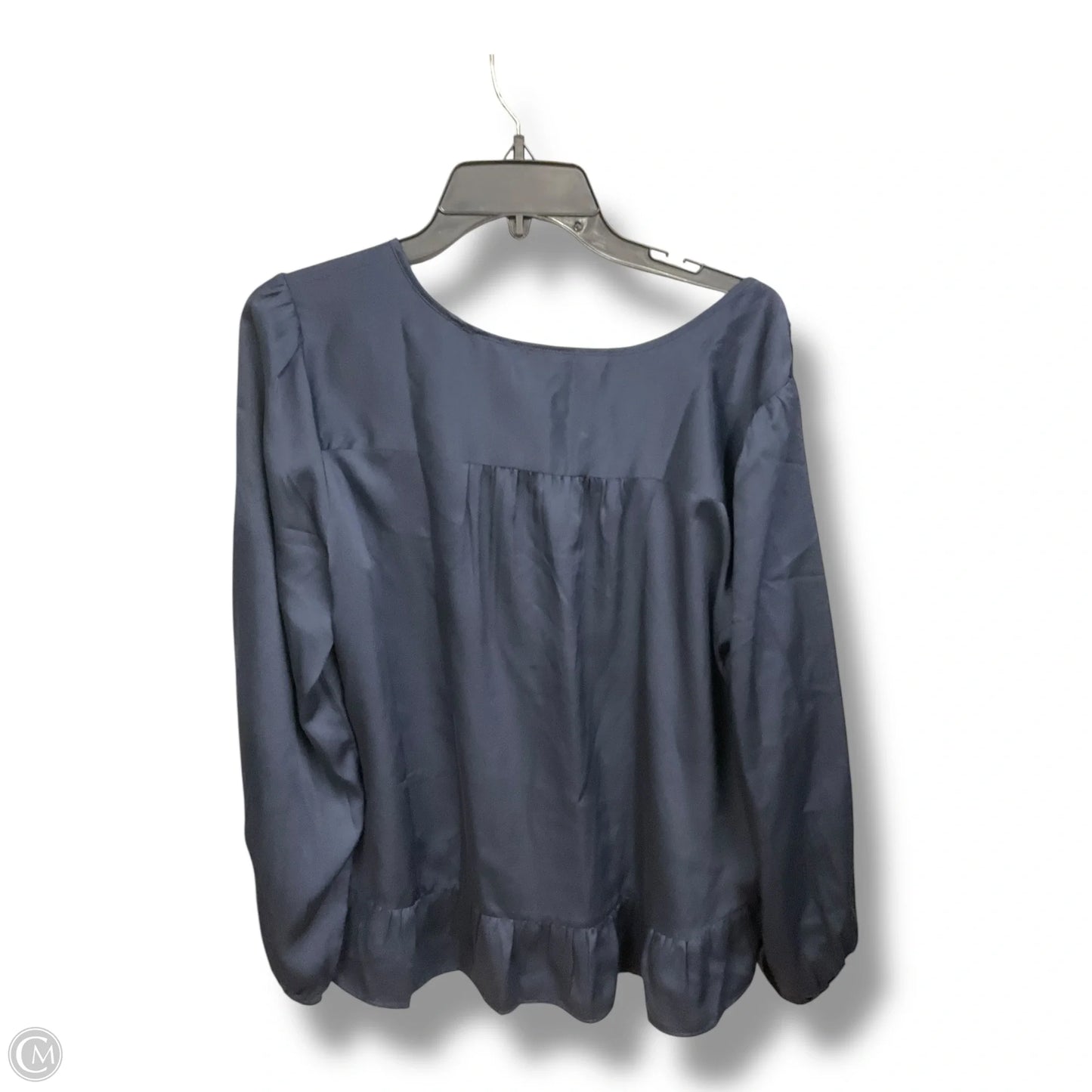 Blouse Long Sleeve By Loft In Navy, Size: L