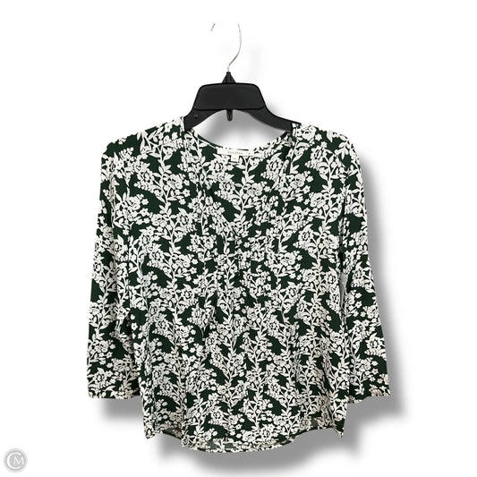 Blouse 3/4 Sleeve By Clothes Mentor In Green, Size: M