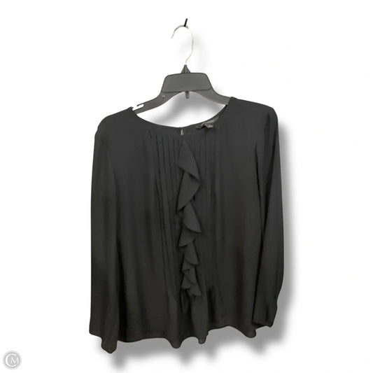 Blouse Long Sleeve By Banana Republic In Black, Size: L