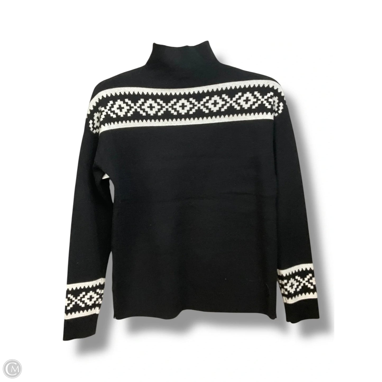 Sweater By Tahari In Black & White, Size: Xs