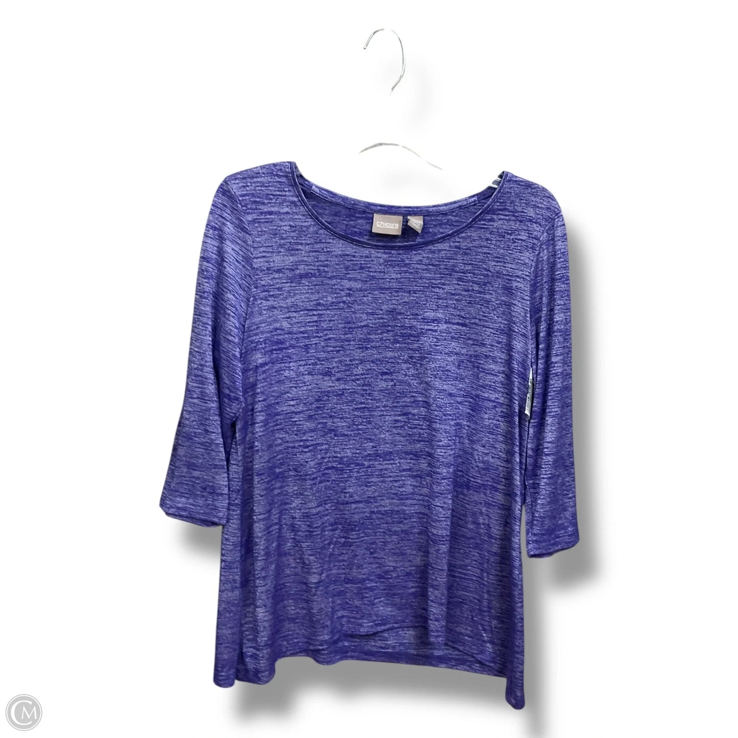 Top 3/4 Sleeve By Chicos In Purple, Size: M
