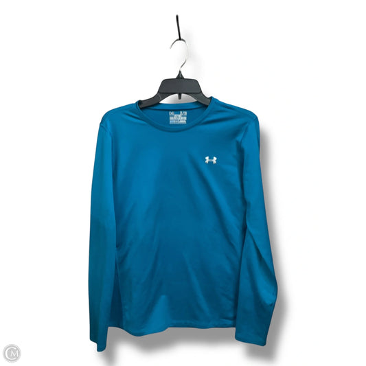 Athletic Top Long Sleeve Crewneck By Under Armour In Blue, Size: Xl