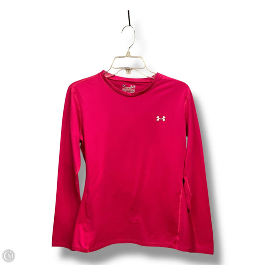 Athletic Top Long Sleeve Crewneck By Under Armour In Pink, Size: Xl