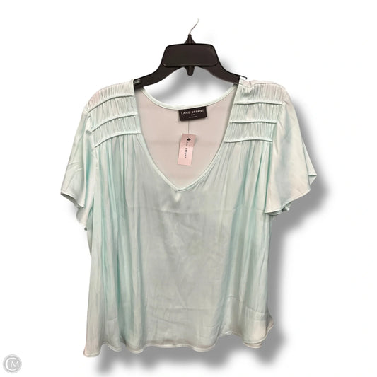 Blouse Short Sleeve By Lane Bryant In Blue, Size: 2x