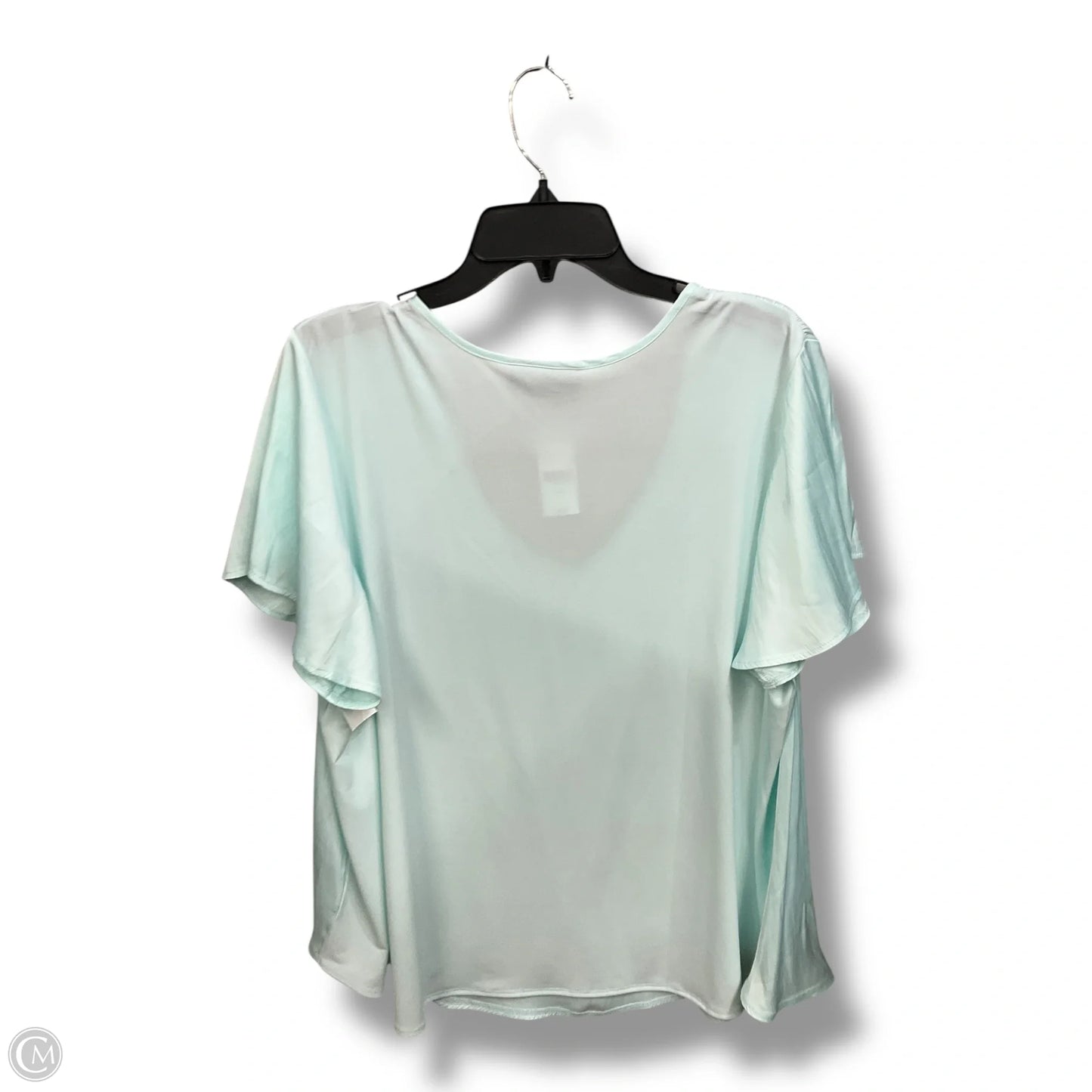 Blouse Short Sleeve By Lane Bryant In Blue, Size: 2x