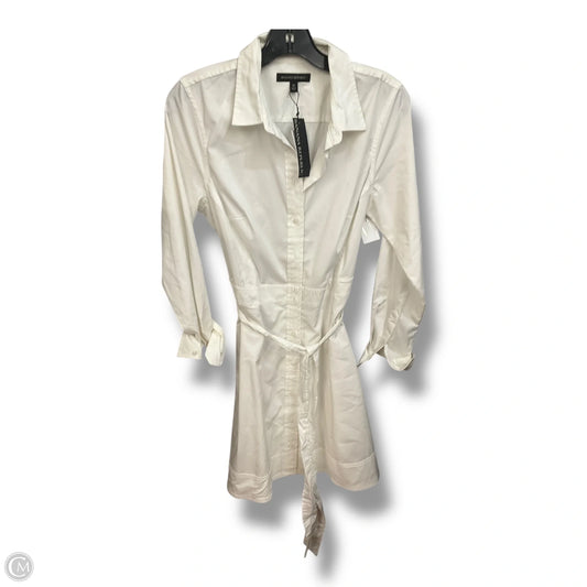 Dress Casual Midi By Banana Republic In Ivory, Size: M