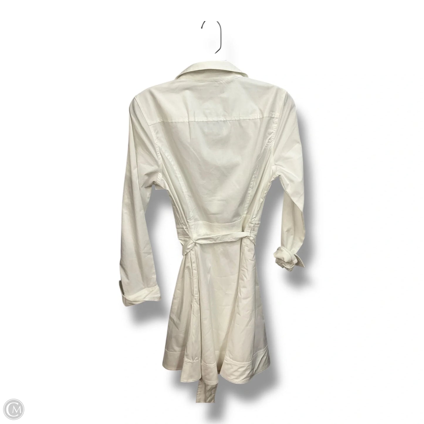 Dress Casual Midi By Banana Republic In Ivory, Size: M