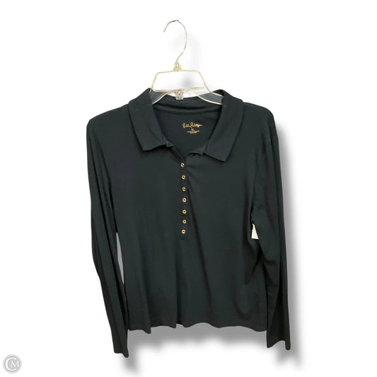 Top Long Sleeve Designer By Lilly Pulitzer In Black, Size: Xl